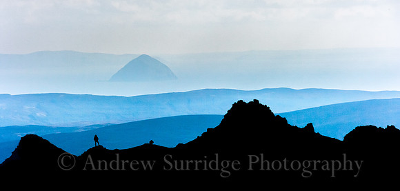 Ailsa Craig from Caisteal Abhail