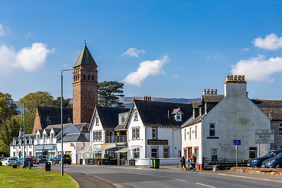 View South towards shops